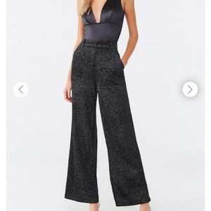 Forever21 velvet metallic wide leg pant